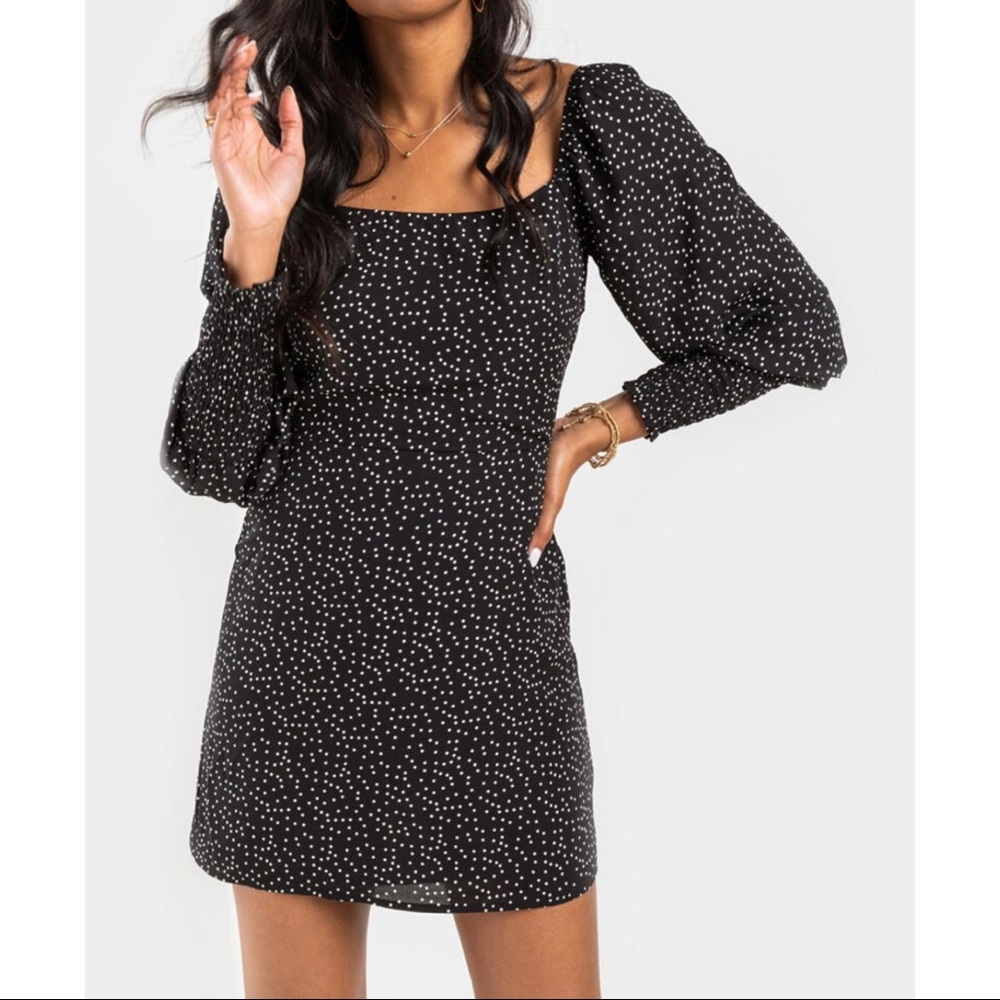 Francesca’s Angela Dotted Mini Dress XXS NWT